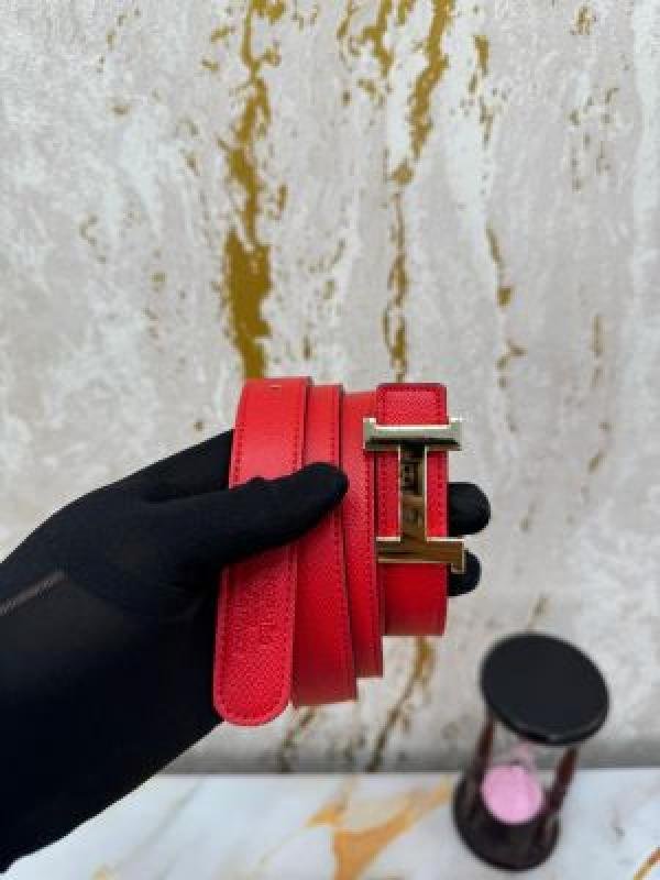 Hermes HERME S PREMIUM BELT WITH OG BOX DUST BAG RED H48 | Premium Accessories - Image 7