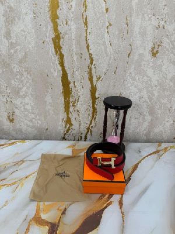 Hermes HERME S PREMIUM BELT WITH OG BOX DUST BAG RED H48 | Premium Accessories - Image 6