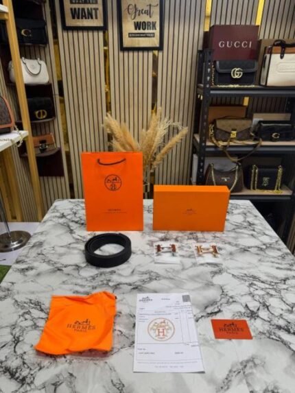 Hermes Black Leather Belt Combo H-buckle Set Includes Box Dust Bags And Carry Bag - Best Price Online - Style 4 - Bootery