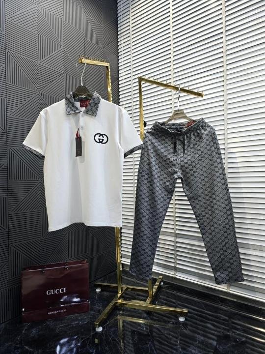 Gucci Imported Monogram Print Super Premium White Track Suit With Brand Carry Bag F3569-W1 | Premium Clothing - Image 6