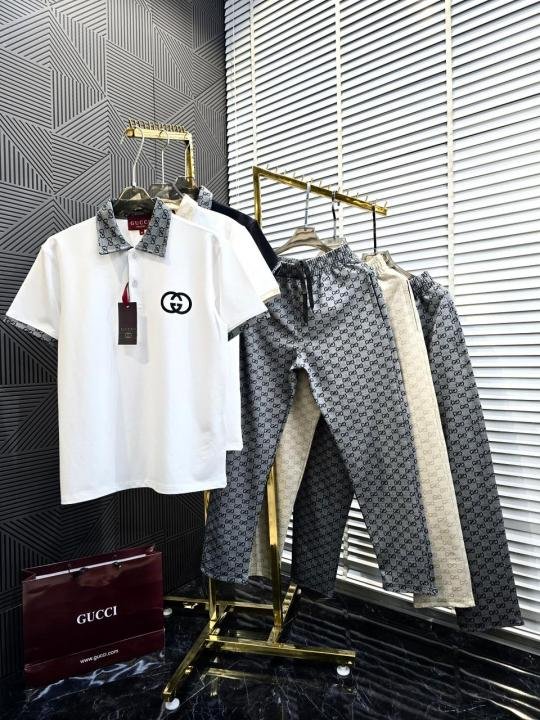 Gucci Imported Monogram Print Super Premium White Track Suit With Brand Carry Bag F3569-W1 | Premium Clothing - Image 5