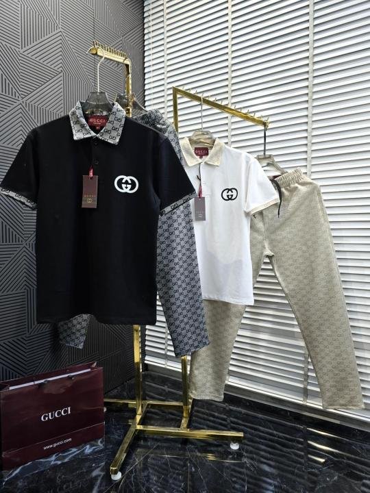 Gucci Imported Monogram Print Super Premium Black Track Suit With Brand Carry Bag F3569-BL | Premium Clothing - Image 5