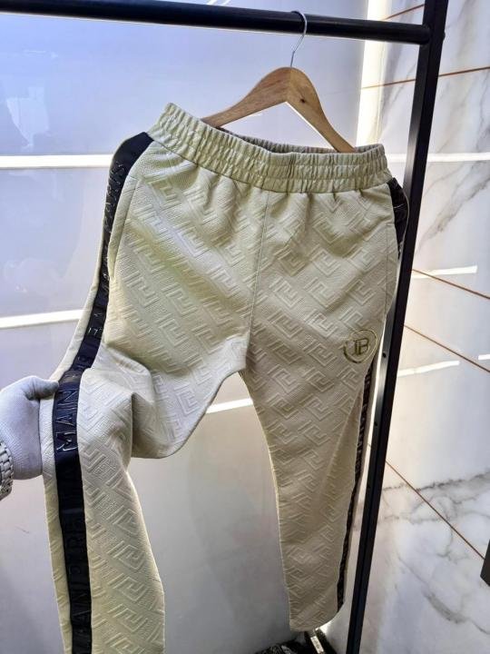 Balmain Paris Beige Imported Embossed Print Premium Track Suit Brand Carry Bag Packing F3647-BE | Premium Clothing - Image 10