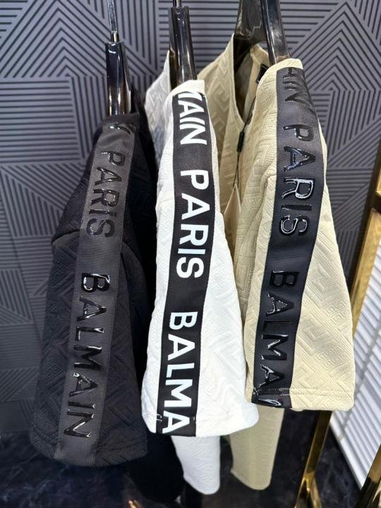 Balmain Paris Beige Imported Embossed Print Premium Track Suit Brand Carry Bag Packing F3647-BE | Premium Clothing - Image 6