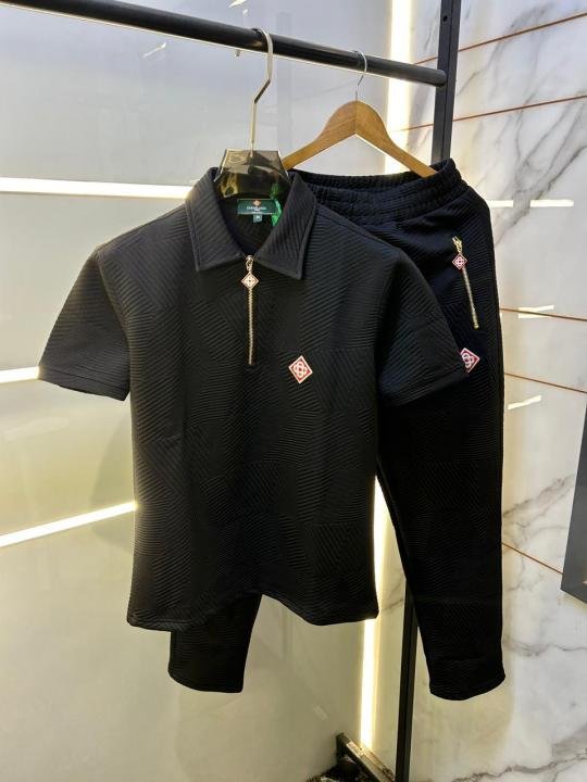 Casablanca Imported Black Super Premium Track Suit With Brand Packing F3495-BL | Premium Clothing