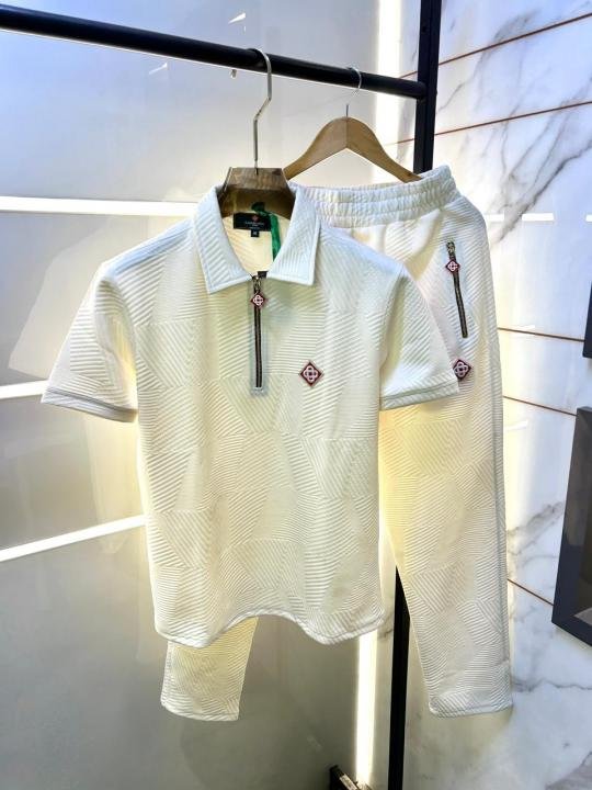 Casablanca Imported White Super Premium Track Suit With Brand Packing F3495-WH | Premium Clothing