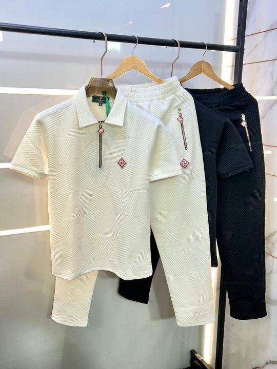 Casablanca Imported White Super Premium Track Suit With Brand Packing F3495-WH | Premium Clothing - Image 2