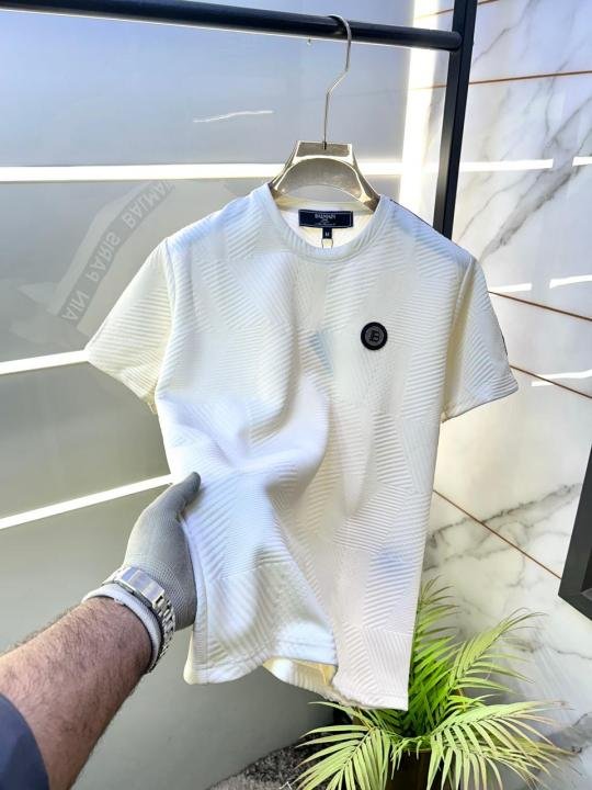 Balmain Paris White Imported Embossed Print Premium Track Suit Brand Carry Bag Packing F3615-WH | Premium Clothing - Image 3