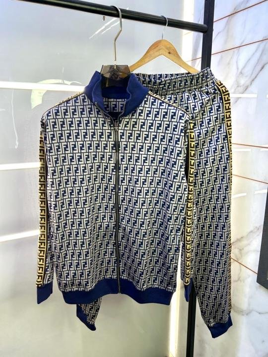 Buy Fendi Imported Navy Monogram Printed Premium Track Suit F3296-ny Online in India - Bootery - Image 10