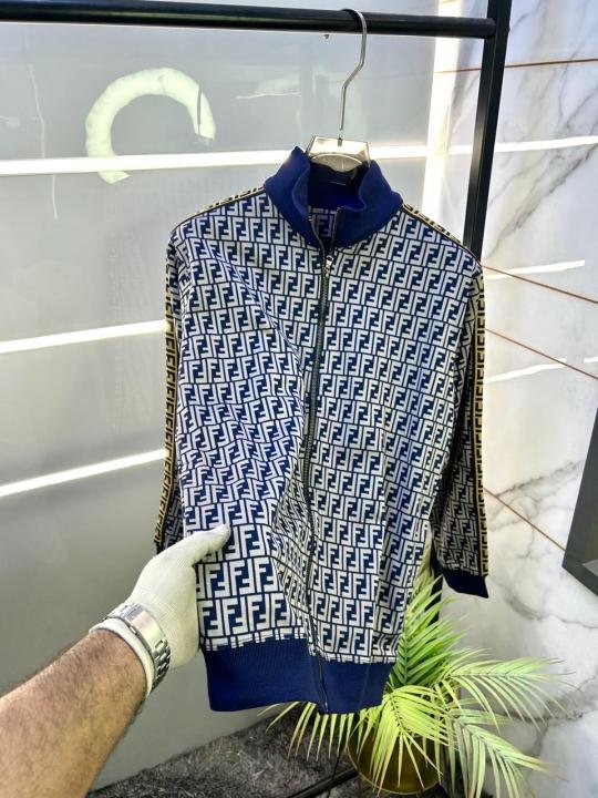 Buy Fendi Imported Navy Monogram Printed Premium Track Suit F3296-ny Online in India - Bootery - Image 7