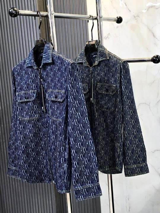 Amiri Imported Monogram Print Green Super Premium Denim Track Suit F3333-BL | Premium Clothing - Image 5
