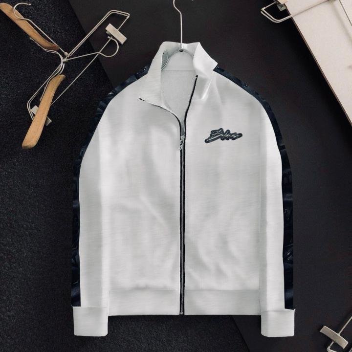 Balmain Paris White Imported Embossed Print Premium Track Suit Brand Polly Bag Packing F2289-WH | Premium Clothing - Image 6
