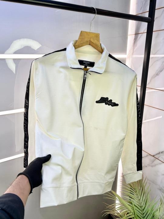 Balmain Paris White Imported Embossed Print Premium Track Suit Brand Polly Bag Packing F2289-WH | Premium Clothing - Image 3