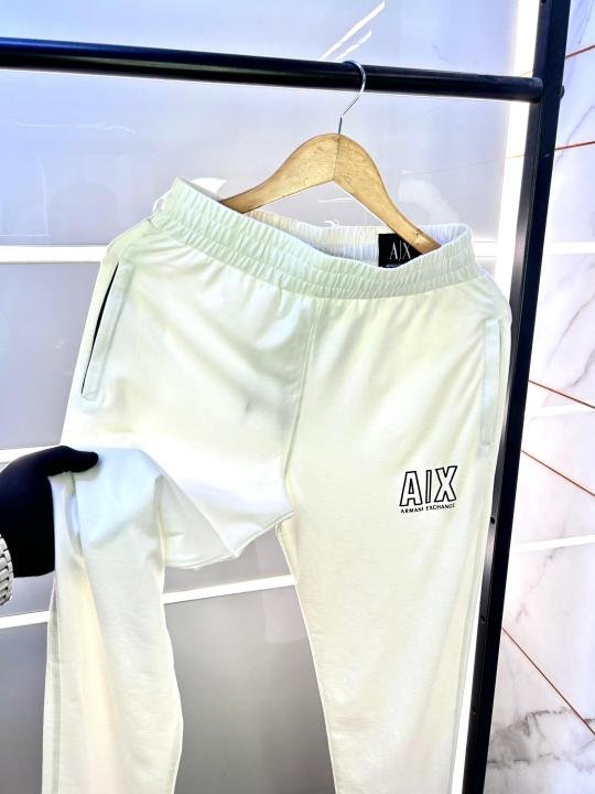 Armani Exchange Imported White Super Premium Track Suit With Brand Carry Bag F2866-WH | Premium Clothing - Image 3