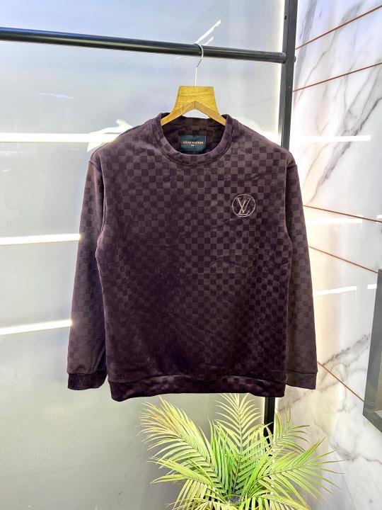 Louis Vuitton Velvet Brown Imported Super Premium Sweatshirts F1084-BR | Premium Clothing
