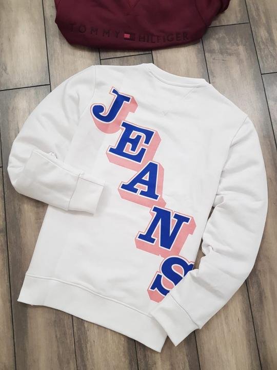 Tommy Hilfiger White Imported Back Printed Super Premium Sweatshirts F631-WH | Premium Clothing - Image 5