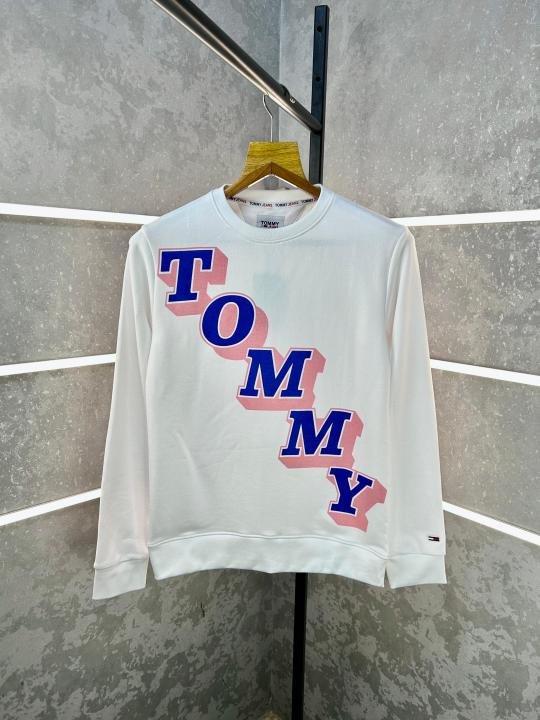 Tommy Hilfiger White Imported Back Printed Super Premium Sweatshirts F631-WH | Premium Clothing - Image 4