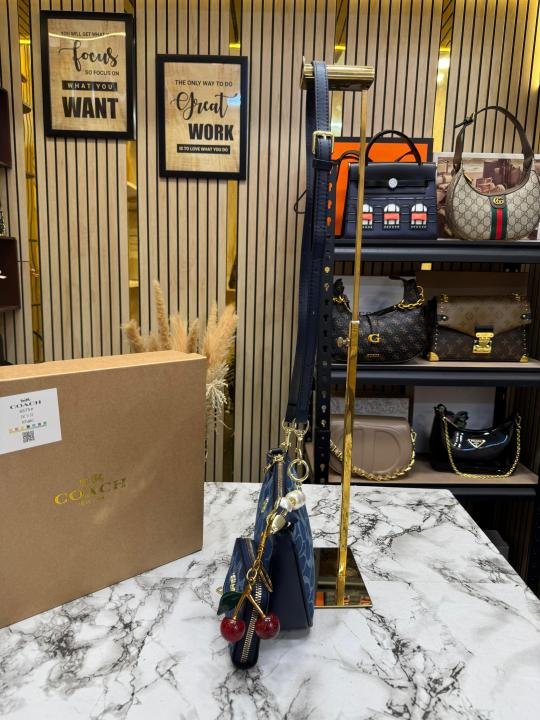Coach Teri Combo Shoulder Bag In Signature Blue Denim Canvas Including Box (6675) | Premium Accessories - Image 3