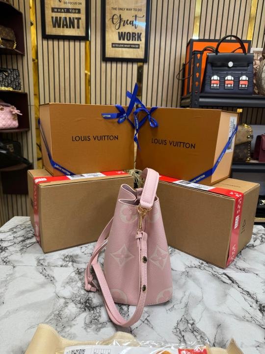 Louis Vuitton NeoNoe BB Giant Monogram Leather Bucket Bag (Pink) (M24248) | Premium Accessories - Image 2