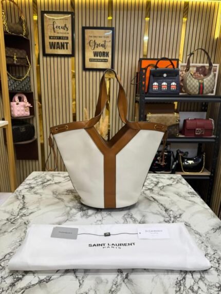 Buy Saint Laurent Ysl Saint Laurent Paris Y-line Bucket Tote Bag Online in India - Style 1 - Bootery