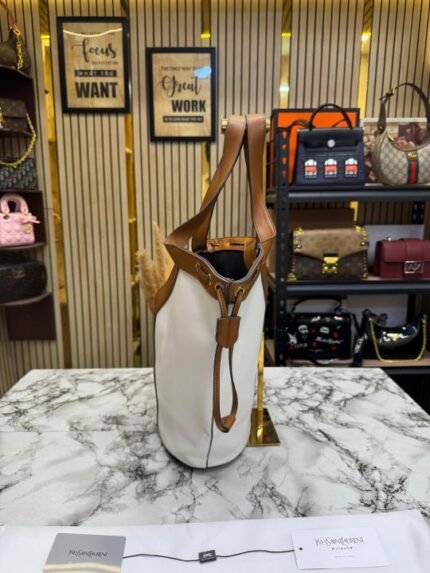 Buy Saint Laurent Ysl Saint Laurent Paris Y-line Bucket Tote Bag Online in India - Style 1 - Bootery - Image 2
