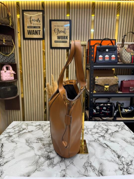 Saint Laurent Ysl Paris Y-Line Bucket Tote Bag (Brown) | Premium Accessories - Image 3