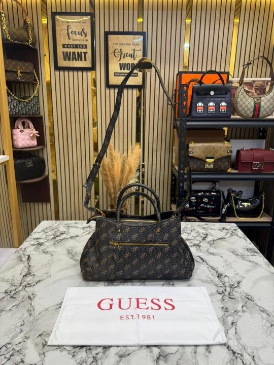 Guess Monogram Mini Satchel Crossbody Bag Price in India - Style 2 - Buy at Bootery - Image 3