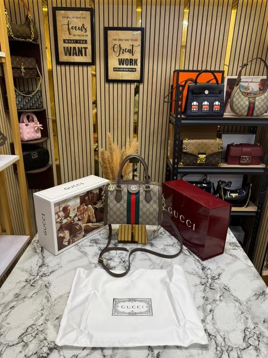Gucci GG Ophidia Supreme Shoulder Bag With Double Og Box And Dust Bag (499688) | Premium Accessories