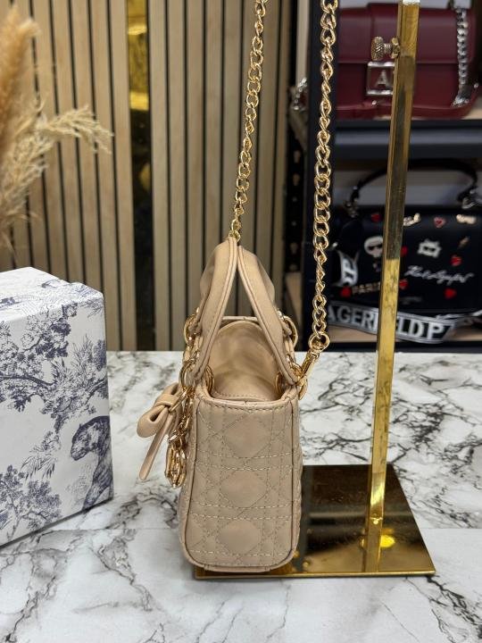 Christian Dior Lady Mini Quilted Cannage With Box And Dust Bag (Apricot - 2811) | Premium Accessories - Image 3