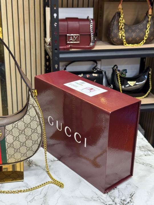 Gucci GG Ophidia Supreme Canvas Half Moon Shoulder Satchel Bag - Image 9