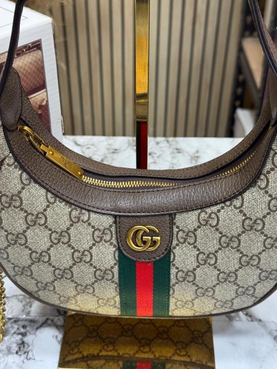 Gucci GG Ophidia Supreme Canvas Half Moon Shoulder Satchel Bag - Image 7