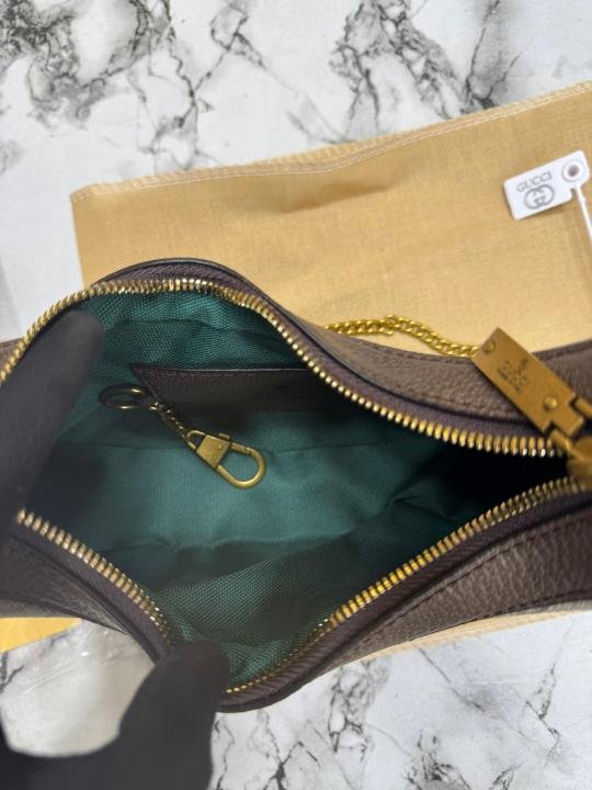 Gucci GG Ophidia Supreme Canvas Half Moon Shoulder Satchel Bag - Image 6