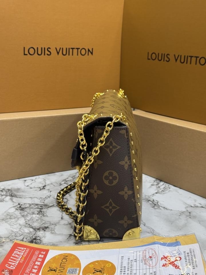 Louis Vuitton Pochette Metis Monogram Chain Shoulder Bag (Flower) | Premium Accessories - Image 4
