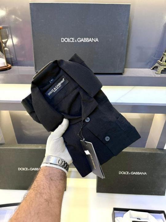 Dolce & Gabbana Dolce & Gabbana Black Premium Half Sleeves Shirt With Brand Box Packing F2867-bl - Best Price Online - Bootery - Image 8