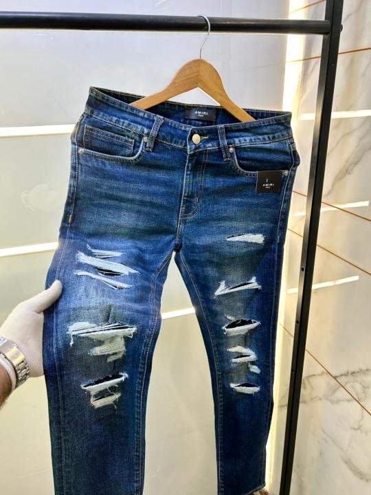 Buy Amiri Dark Blue Imported Super Premium Ripped Denim F3745-bu Online in India - Bootery - Image 4