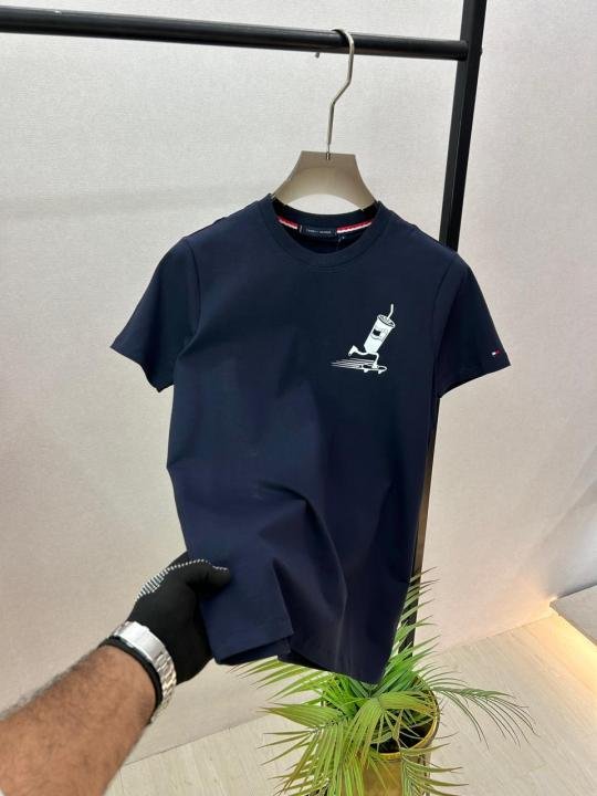 Tommy Hilfiger Navy Back Printed Premium Round Neck T-shirt F3748-ny Price in India - Buy at Bootery - Image 3
