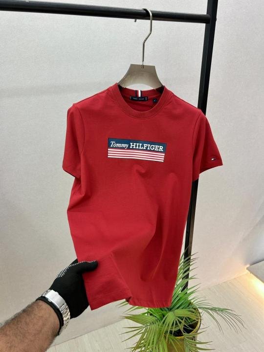 Tommy Hilfiger Red Premium Round Neck T-shirt F3748-re - Best Price Online - Bootery - Image 3