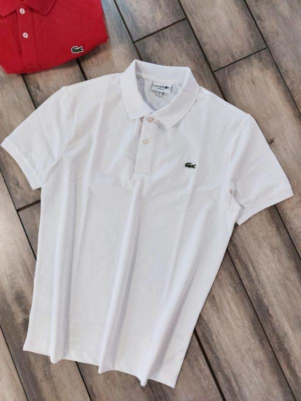Lacoste White Polo Premium Collar Neck T-shirt F3460-wh Price in India - Buy at Bootery - Image 13