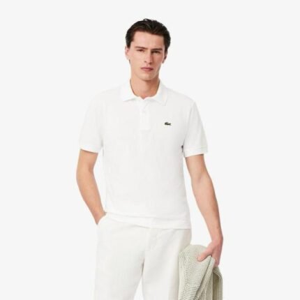 Lacoste White Polo Premium Collar Neck T-shirt F3460-wh Price in India - Buy at Bootery