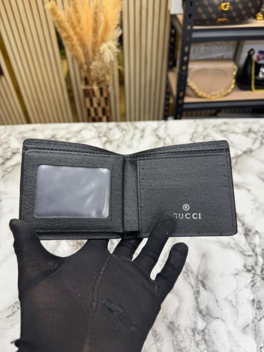 Gucci Signature GG Canvas Web Stripe Leather Trim Wallet (Black) (C4130) | Premium Accessories - Image 6