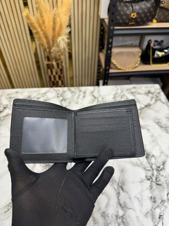 Gucci Signature GG Canvas Web Stripe Leather Trim Wallet (Black) (C4130) | Premium Accessories - Image 3