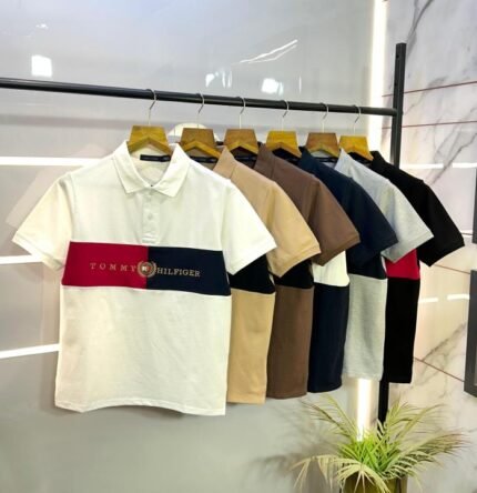 Tommy Hilfiger Beige Embroidery Print Premium Polo T-shirt F2575-be - Best Price Online - Bootery - Image 2