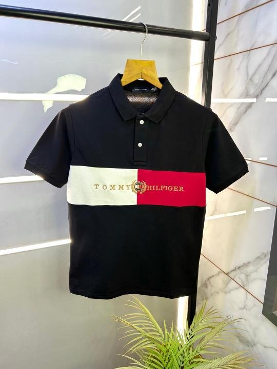 Tommy Hilfiger Black Embroidery Print Premium Polo T-shirt F2575-bl Price in India - Buy at Bootery