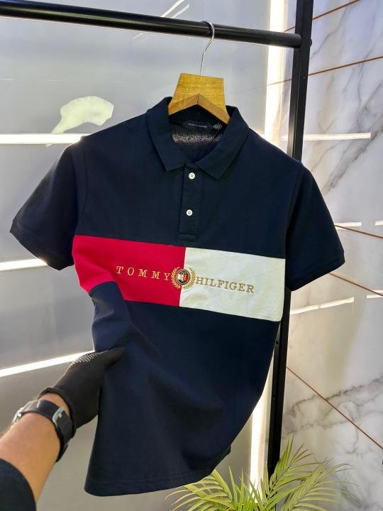 Tommy Hilfiger Navy Embroidery Print Premium Polo T-shirt F2575-ny Price in India - Buy at Bootery - Image 3
