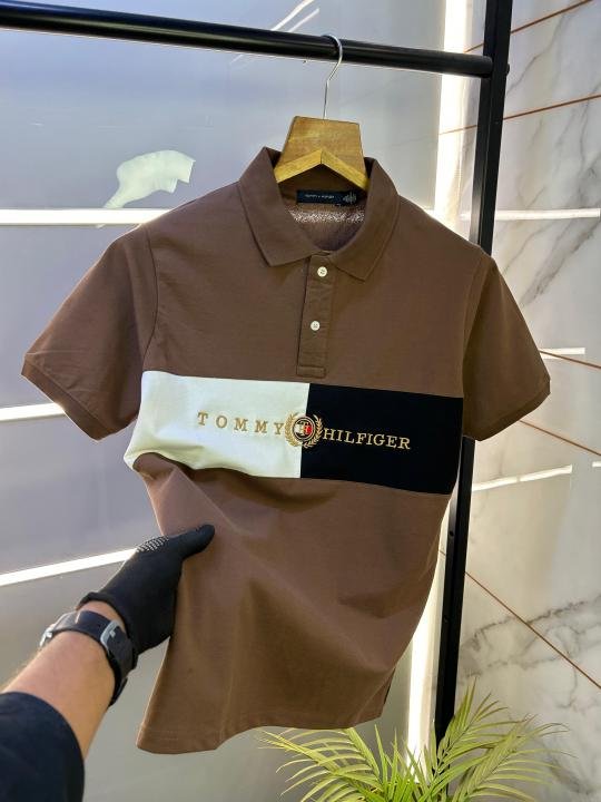 Buy Tommy Hilfiger Brown Embroidery Print Premium Polo T-shirt F2575-br Online in India - Bootery - Image 3