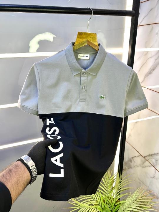 Lacoste Grey Embroidery Logo Collar Neck Premium Polo T-shirt F2793-gy - Best Price Online - Bootery - Image 3