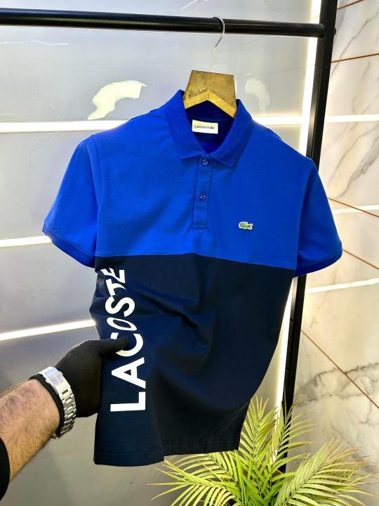 Buy Lacoste Blue Embroidery Logo Collar Neck Premium Polo T-shirt F2793-bu Online in India - Bootery - Image 3
