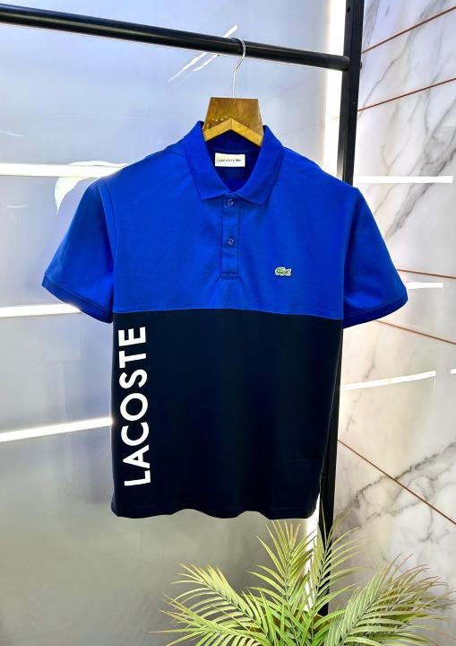 Buy Lacoste Blue Embroidery Logo Collar Neck Premium Polo T-shirt F2793-bu Online in India - Bootery