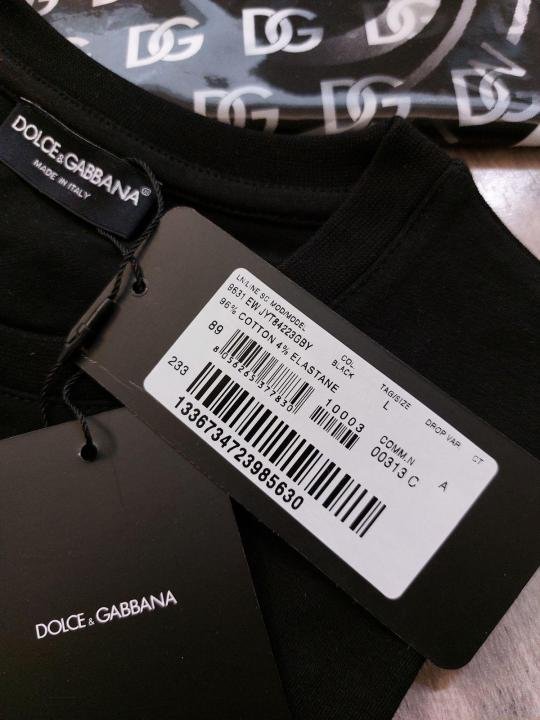 Dolce & Gabbana Dolce & Gabbana Black Imported Sticker Round Neck T-shirt F2648-bl Price in India - Buy at Bootery - Image 5