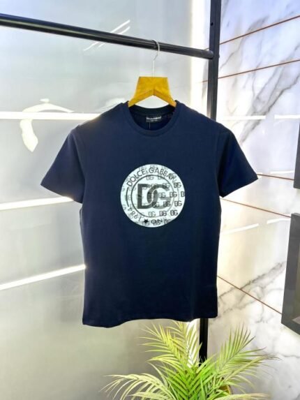 Dolce & Gabbana Dolce & Gabbana Navy Imported Sticker Round Neck T-shirt F2648-ny - Best Price Online - Bootery